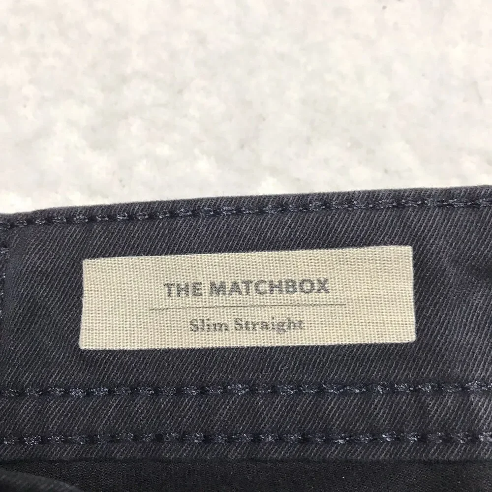 ADRIANO GOLDSCHMIED Matchbox Jean Men 30x34 Black Slim Straight Stretch USA